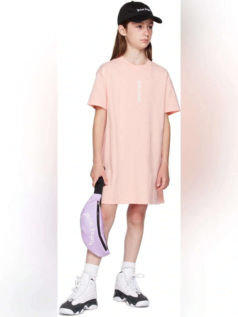 Palm Angels Kids Purple Curved Pouch